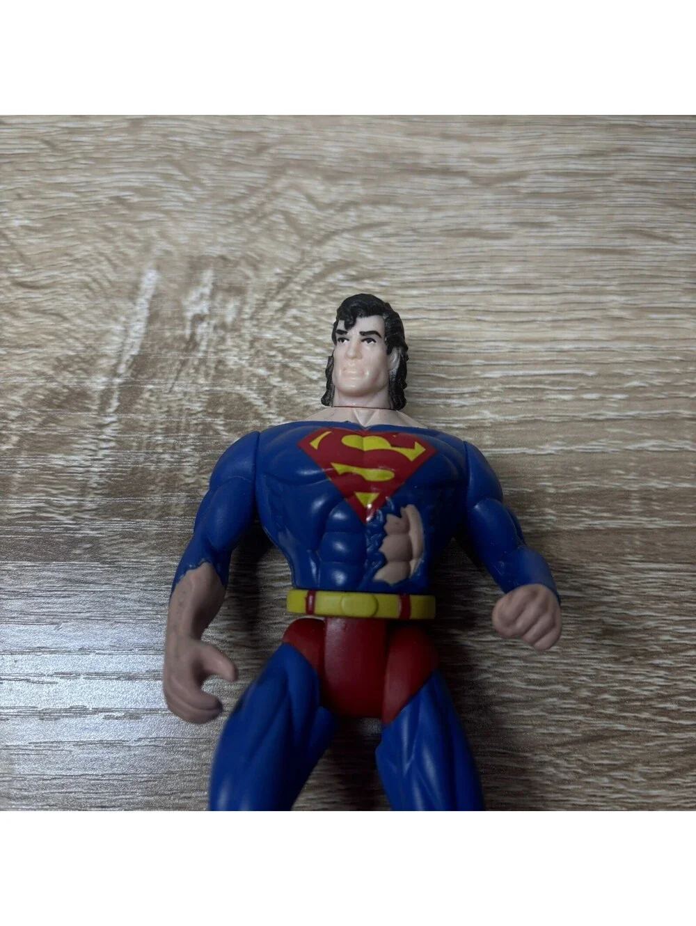 Vintage 1995 Kenner Superman Battle Damage Action Figure Man of Steel Mullet 90s